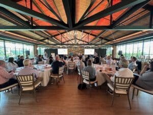 Mongoose AV managing event production and AV setup for Case Systems product launch at Saint John’s Resort in Plymouth Michigan